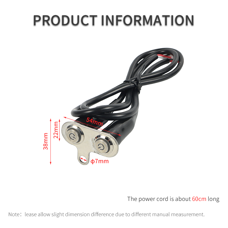 Premium Quality - Dual-on-off Push button 12v Waterproof LED motorcycle handlebar switch - Vintage Choice - Exclusive Experience. 