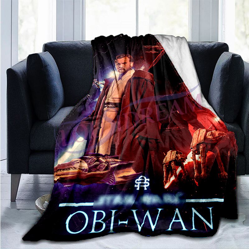 【2023NEW】Newest Space Jesus Print Obi-Wan Kenobi Blanket Warm Plush Cozy Home Throw Blanket for Beding Comfortable Couch Lightweight. 