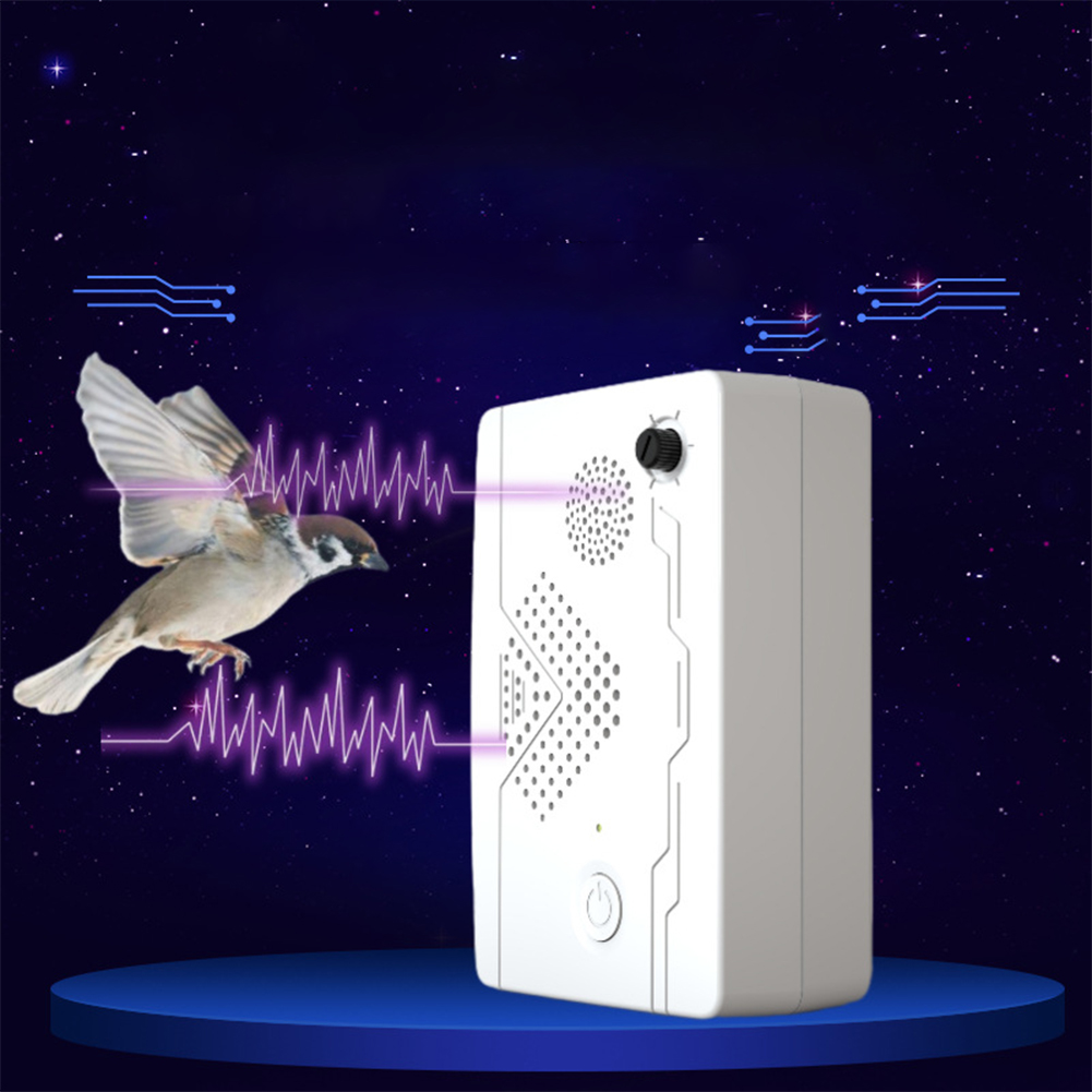 GC Usb Rechargeable Ultrasonic Bird Repeller Electronic Outdoor Bark Stopper Artifact Orchard Bird Scare Device color. 