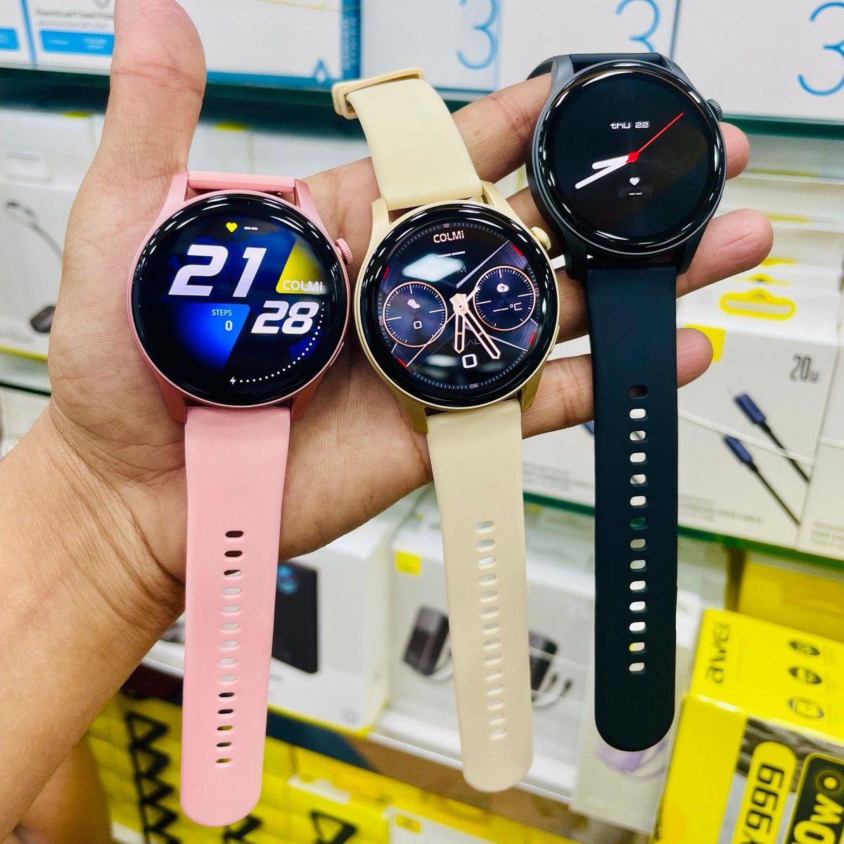 COLMI V73 Bluetooth Calling Smartwatch AMOLED Display, Health Fitness Tracking Waterproof Smart Watch. 