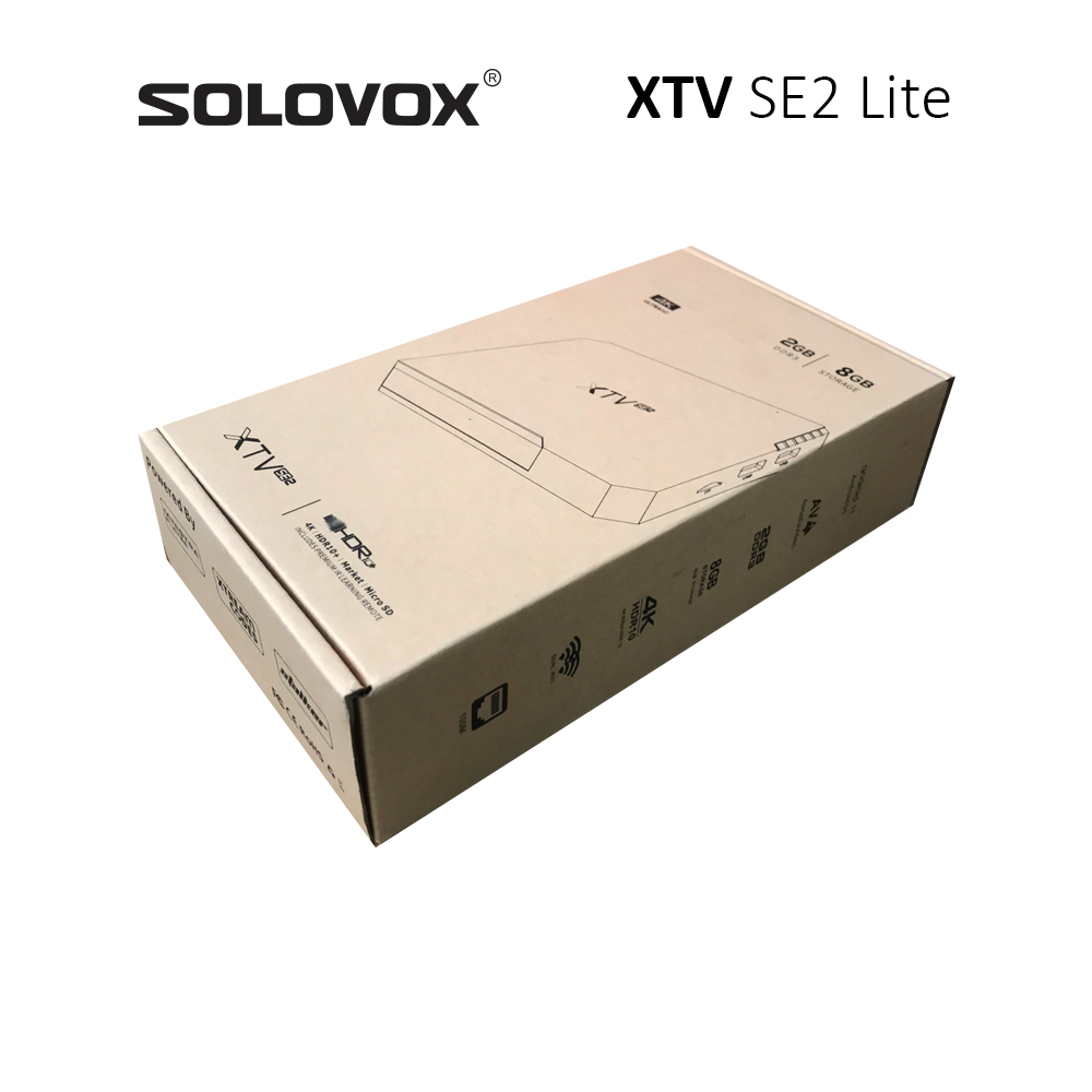SOLOVOX XTV SE2 Lite Streaming Box Android 11 Stalker Xtream Live TV Decoder SoC S905W2 2G 8G AV1 4K Bluetooth Receiver. 