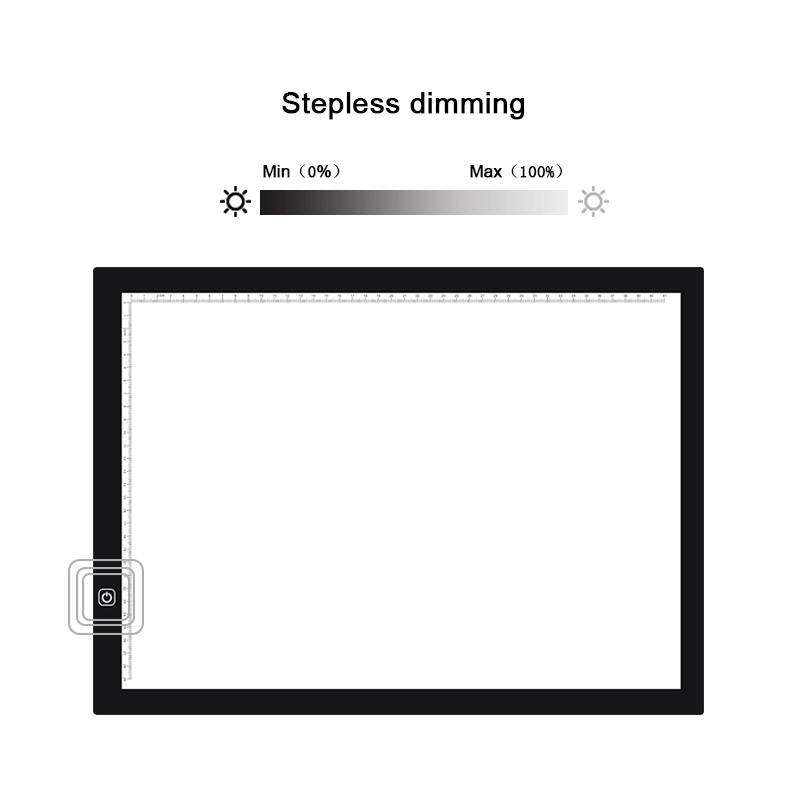 A3 Size 8W 5V LED Ultra-thin Stepless Dimming for Acrylic Copy Boards for Anime Sketch Drawing Sketchpad, with USB Cable. 