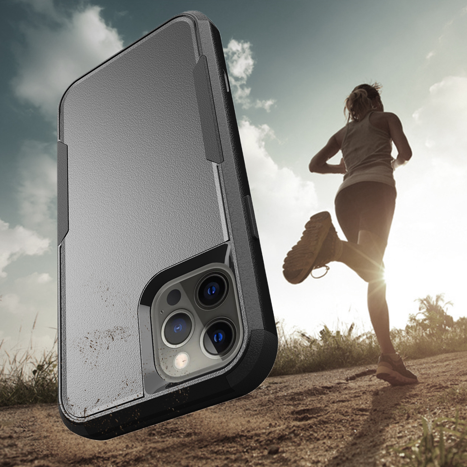 Fashion PC Frame Soft TPU Edge Combo Hybrid Shockproof Phone Case Back Cover For iphone13pro Max (6.7 inches). 