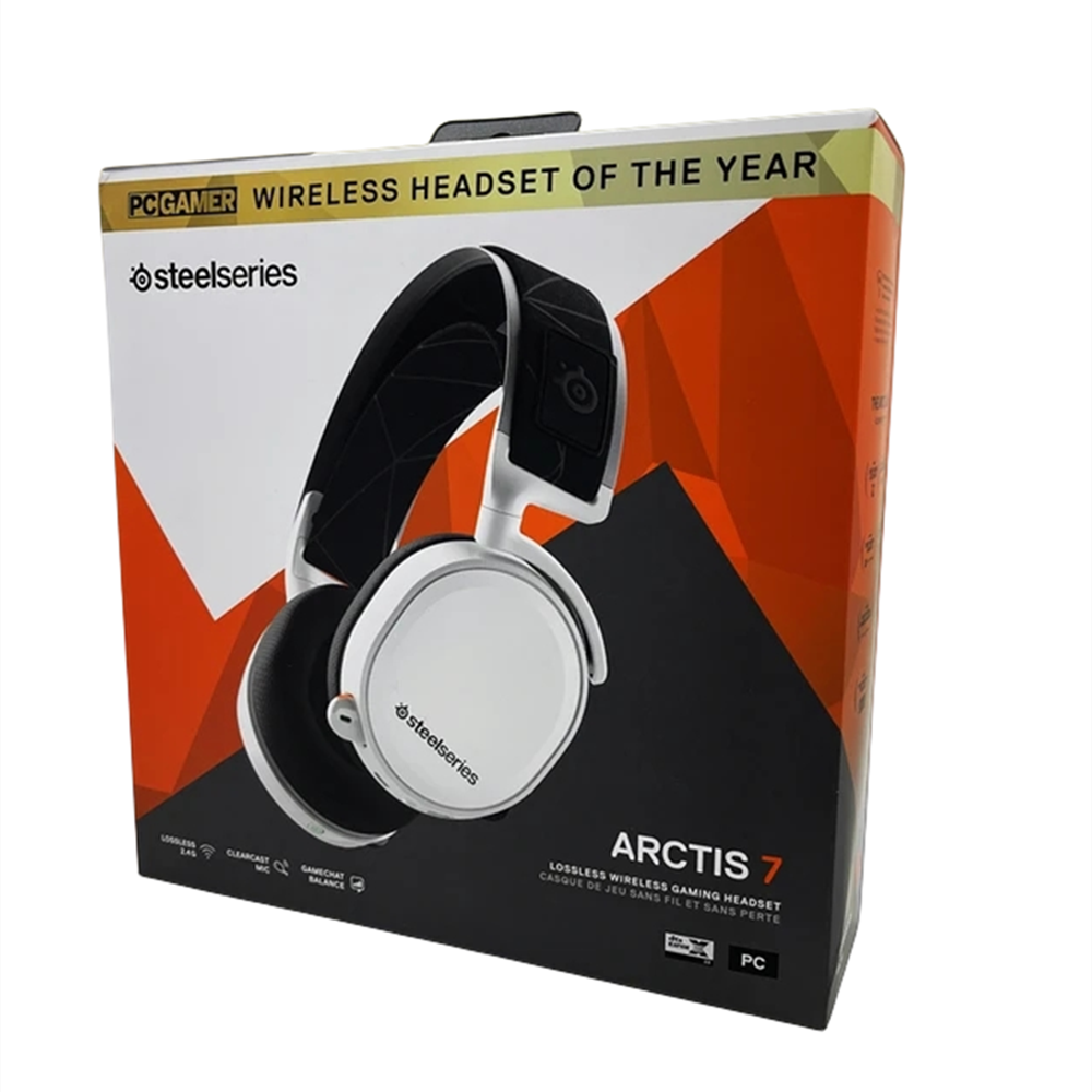 SteelSeries Arctis 7 Wireless Gaming Headset with DTS Headphone:X 7.1 Surround for PC Playstation 4 VR Android and iOS. 