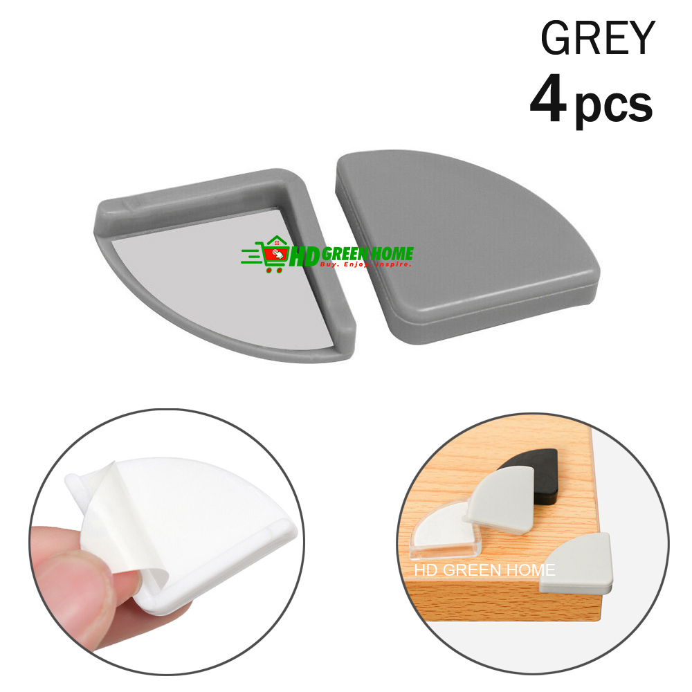 4 pcs x PVC Table Corner Protector Self Adhesive Baby Anti-collision Desk Corner Guards Edge Protectors. 