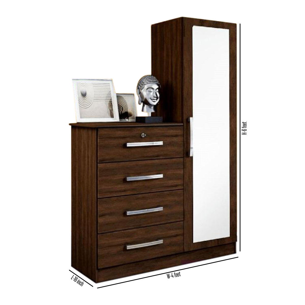 Andormahal (MDF) Almirah Cum Wardrobe. 