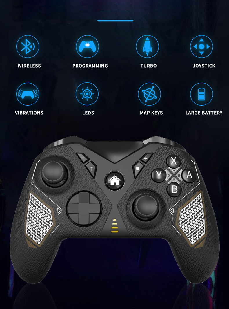 Wireless Gamepads Bluetooth Controller Remote Gaming Control for Nintendo Switch Smart Mobile Phone iOS Android PC TV Steam. 