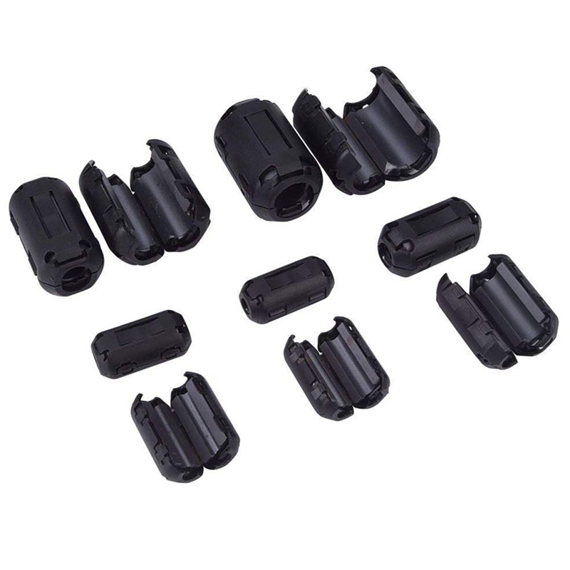 thumbnail image 2 of Ferrite Core Clips 22-Piece Ferrite Core Choke Set - EMI RFI Noise Suppressor For Cables (3.5mm To 13mm) Cable Interference Filter 2 of 9