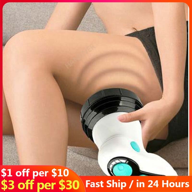 Anti-Cellulite Massager 4 IN 1 Infrared Electric Body Slimming Relaxing Muscle 3D Roller Device Weight Loss Fat Remove Roller. 