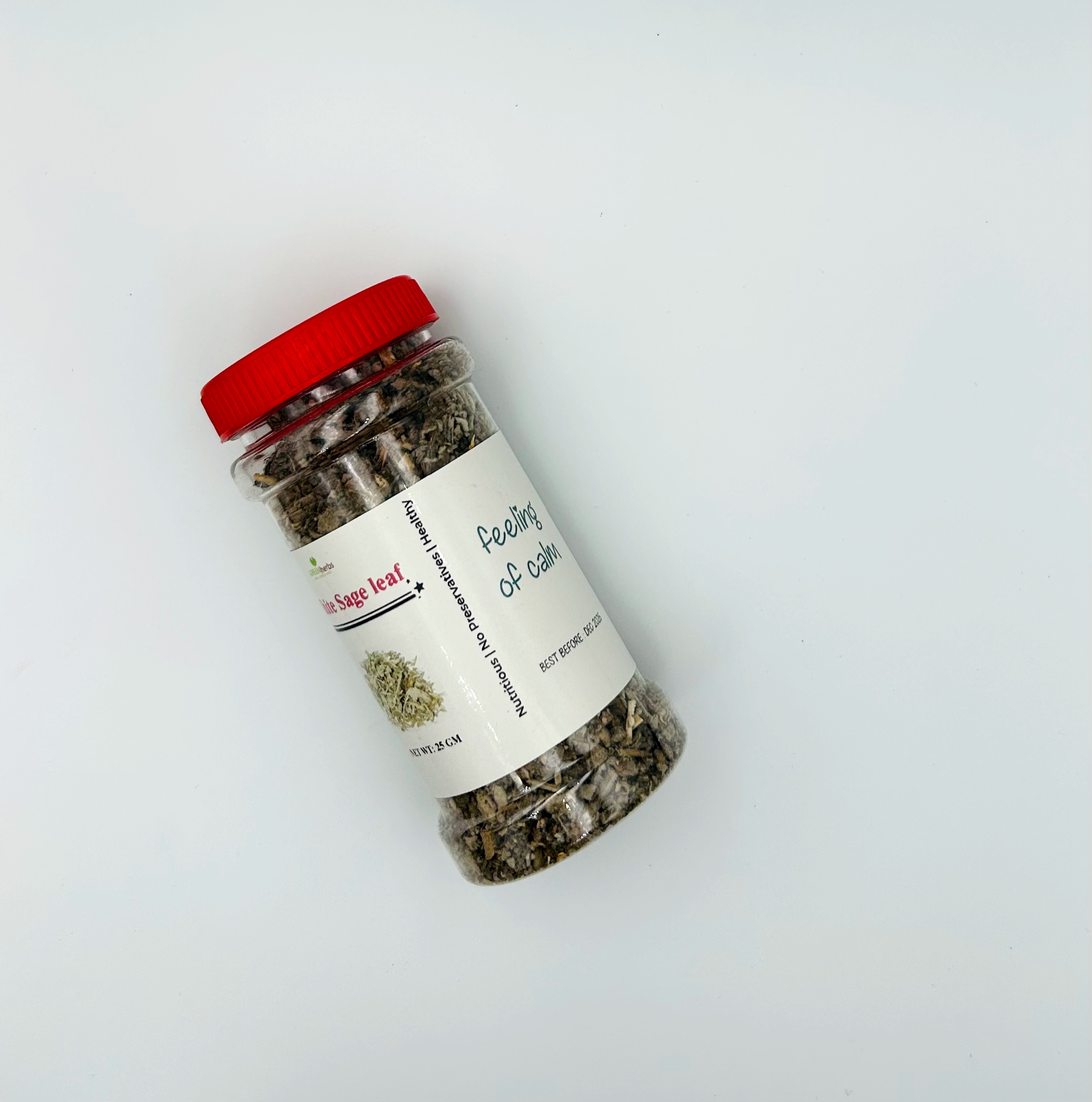 White Sage Leaf Tea  | Premium Quality Sage Dried Cut Leaves -25 gm. 