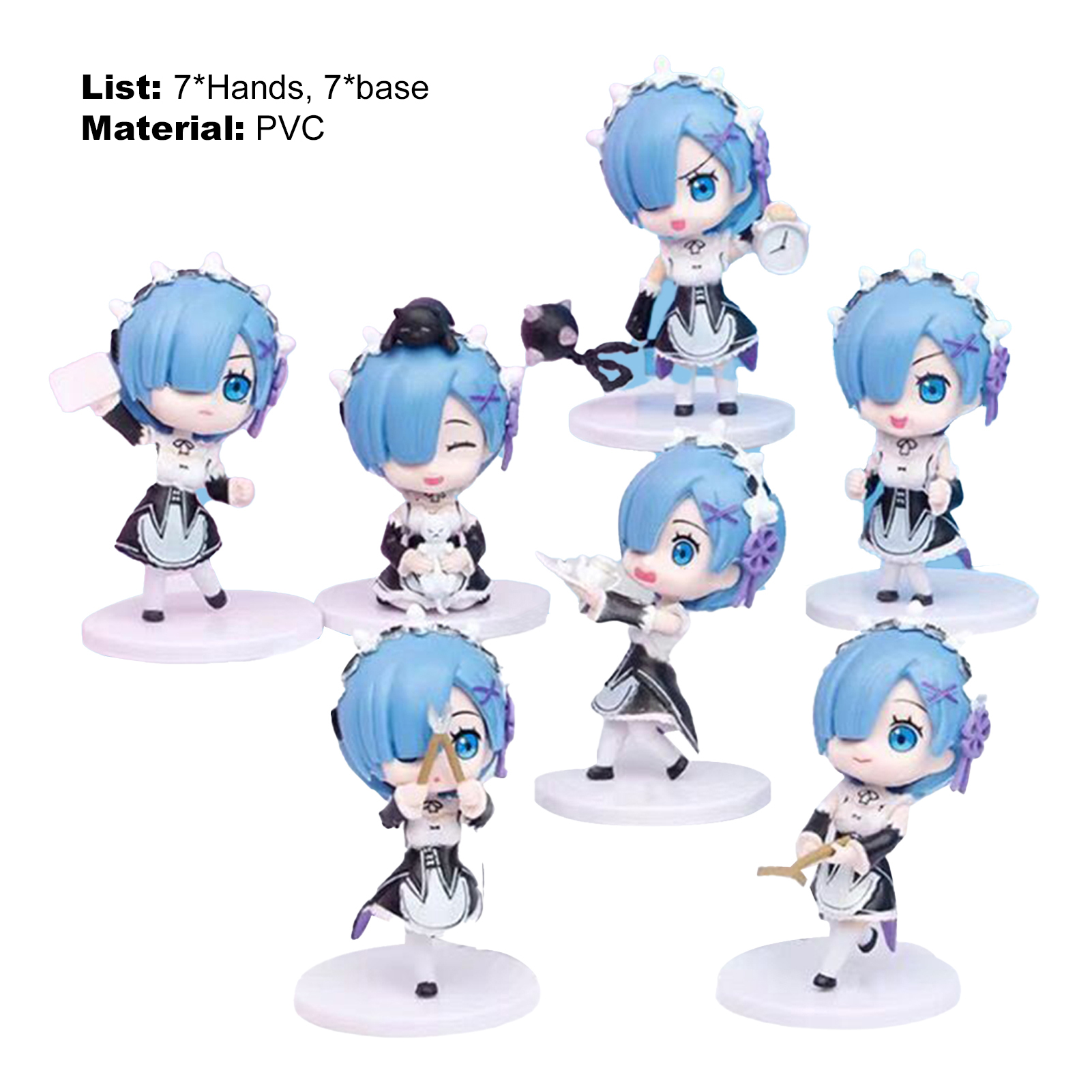 Rem Action Figurine Rust-proof Vivid Expression Solid Zero Starting Life in Another World Rem Model for Girl. 