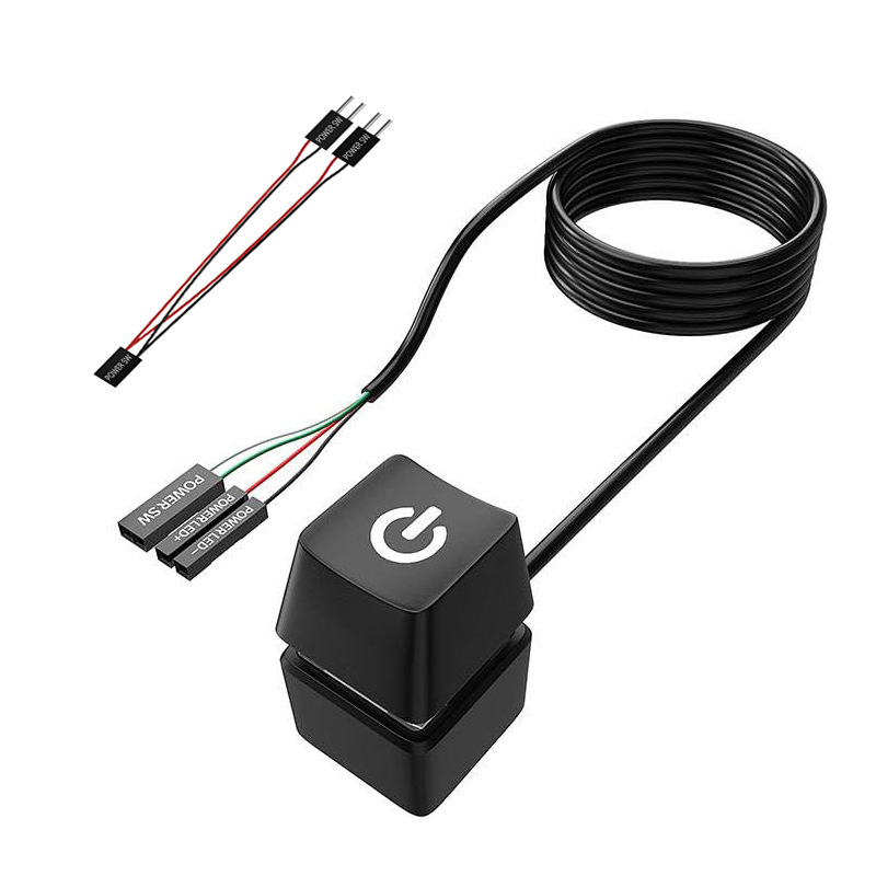 PC Power Button 6 Ft 7 Led Effect. 