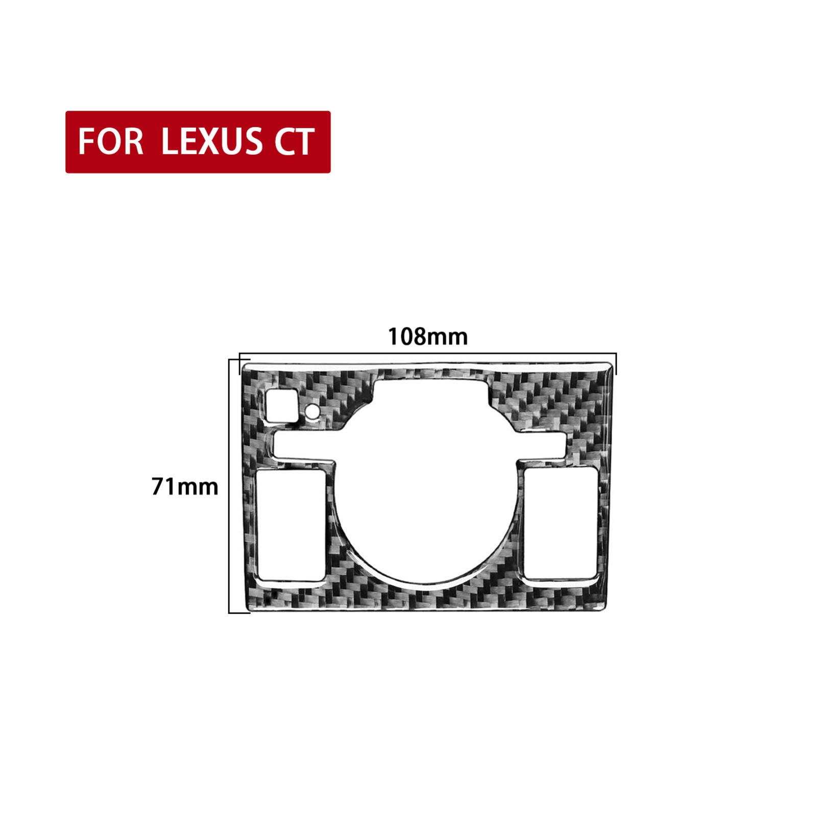 (New)Car Control Panel High-level Configuration Decorative Sticker for Lexus CT 2011-2017, Right Drive. 