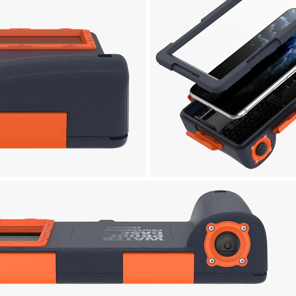 Shellbox underwater 15 meters diving swimming photography Suitable for left volume key universal phone models below 6.5 inch. 