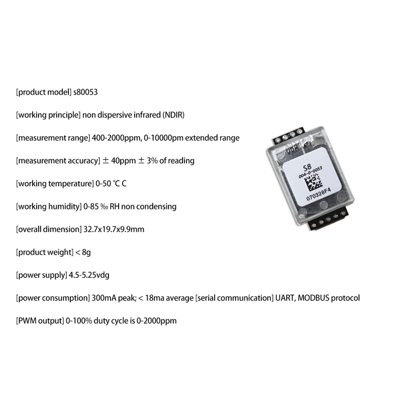 for SenseAir S8 004-0-0053 S8-0053 Infrared CO2 Carbon Dioxide Sensor S8 0053. 
