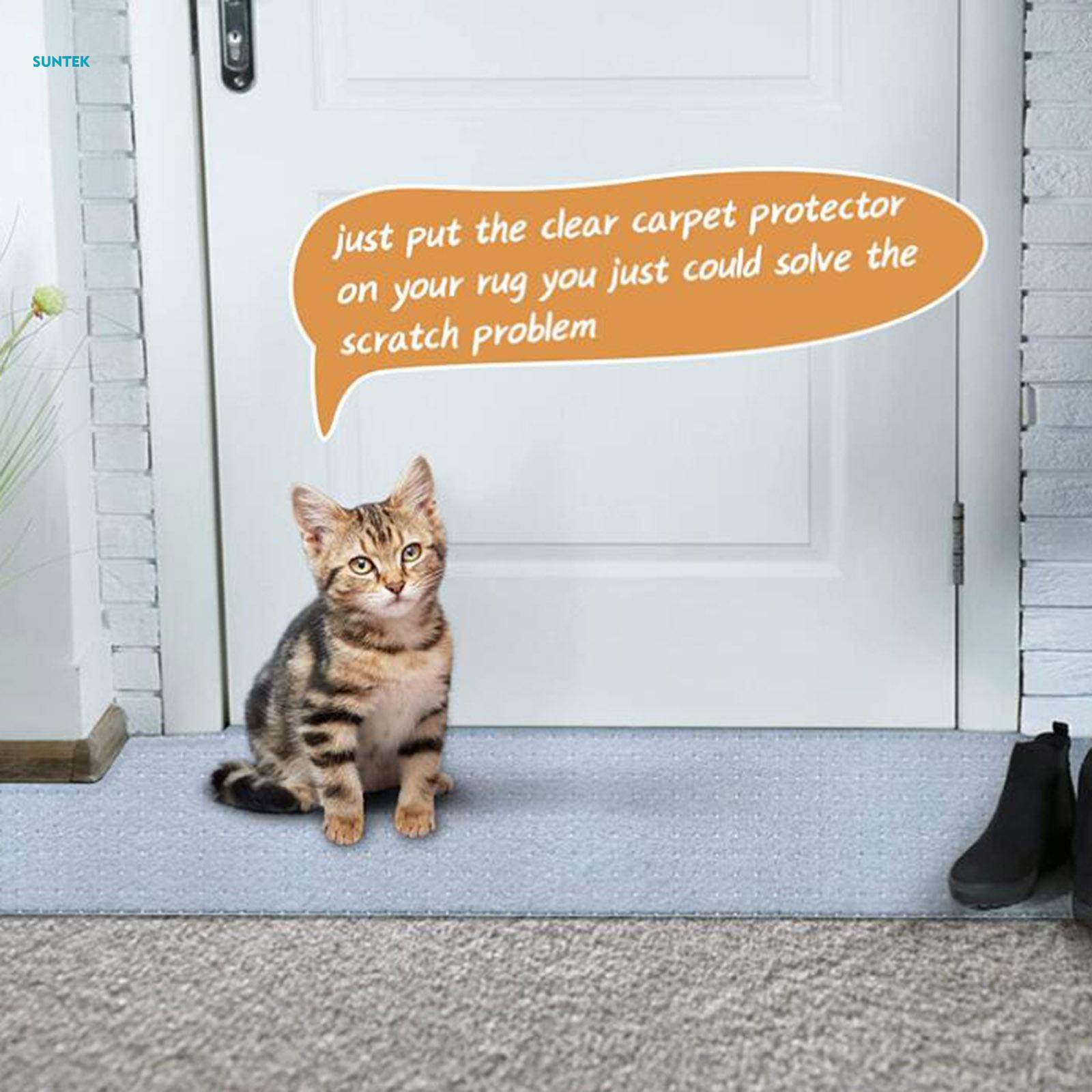 Cat Carpet Protector Mat Clear Cats Scratch Deterrent Rug Protector from Cats 31cmx250cm. 
