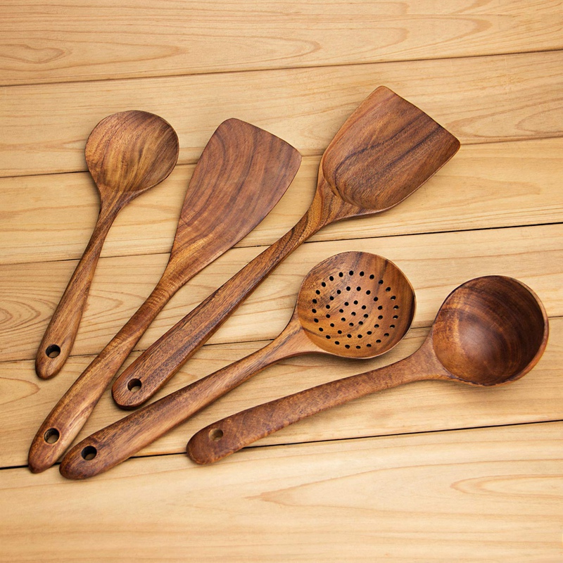 Wooden Spoons Wooden Spoons For Cooking 5 Piece Reusable Wood Kitchen Utensils Set Tools For Cooking Nonstick Cookware Buy Online At Best Prices In Bangladesh Daraz Com Bd
