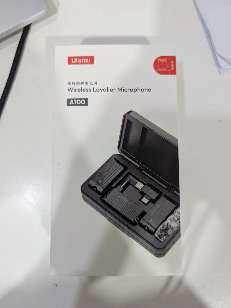 Ulanzi A100 Wireless Microphone Player Audio Video Recording Microphone for iPhone 16 15 Android Phone Camera 15 Android Phone Camera. 