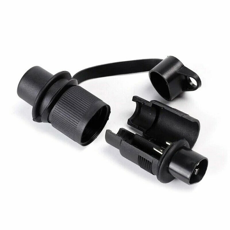 Trailer Plug Adapter Motorhome Power Cord Socket Connector Trailer Tractor Plug Socket 3-pin to DIN 72575 + DIN 9680 6-24 volts. 