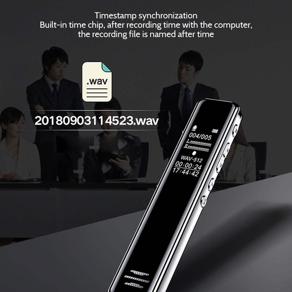 RD Q22 Mini Digital Voice Recorder Audio Pen 8GB 16GB 32GB Business Conference Voice Activated Recording Long Standby Large Capacity External MP3 Player. 