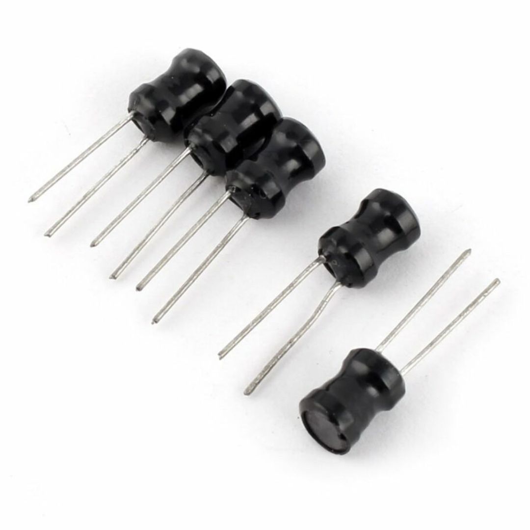 10Pcs- Radial Inductor 47uH Magnetic Core Ferrite Drum Core Choke Power Inductor Through Hole Lead For P.C.B Board Electronics Projects DIY. 