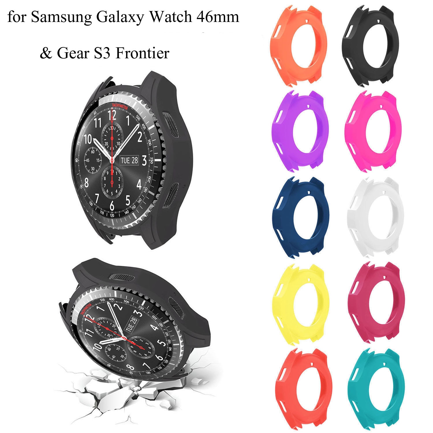 Silicone Cover for Samsung Galaxy Gear S3 Frontier Case Soft