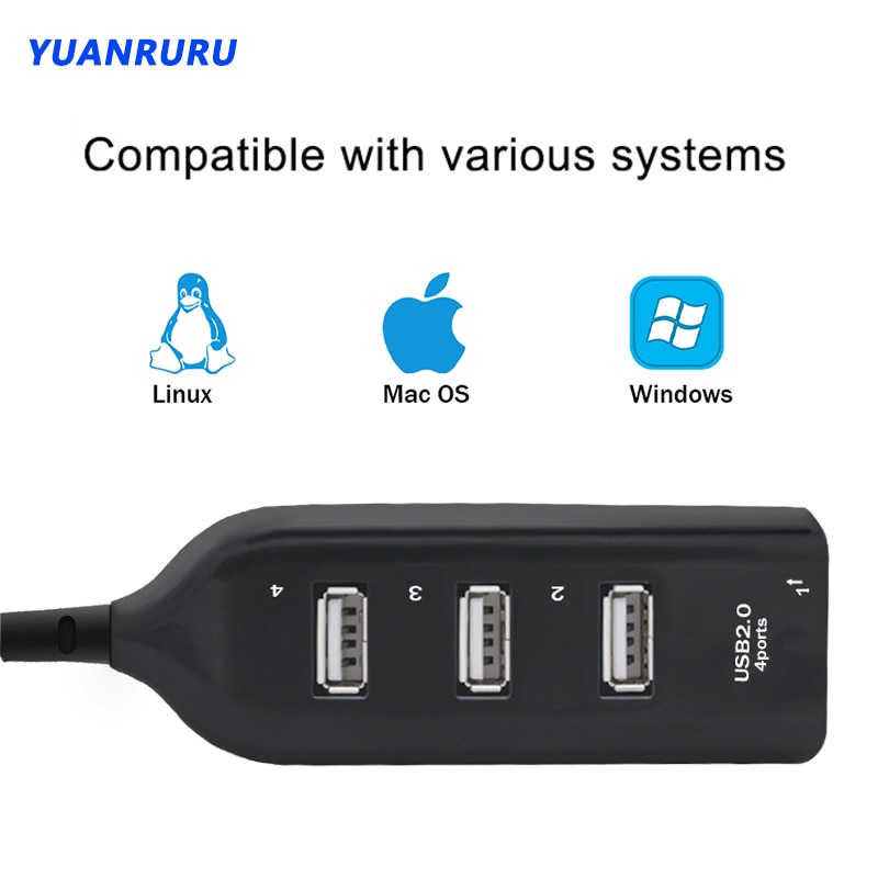 【VisioN Shop】USB Hub 2.0 Hub 4 Hub USB Splitter Hub Multiple Expander 2.0 USB Hub for Desktop Laptop PC Computer Accessories. 
