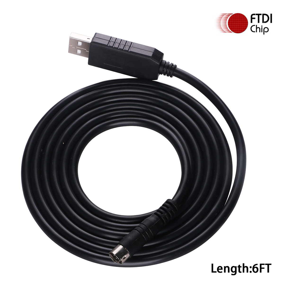 PLC Micrologix Cable,USB Interface Compatible PLC Micrologix 1000 1200 1400 Series with USB-1761-CBL-PM02 8 Pin Round Aapater. 