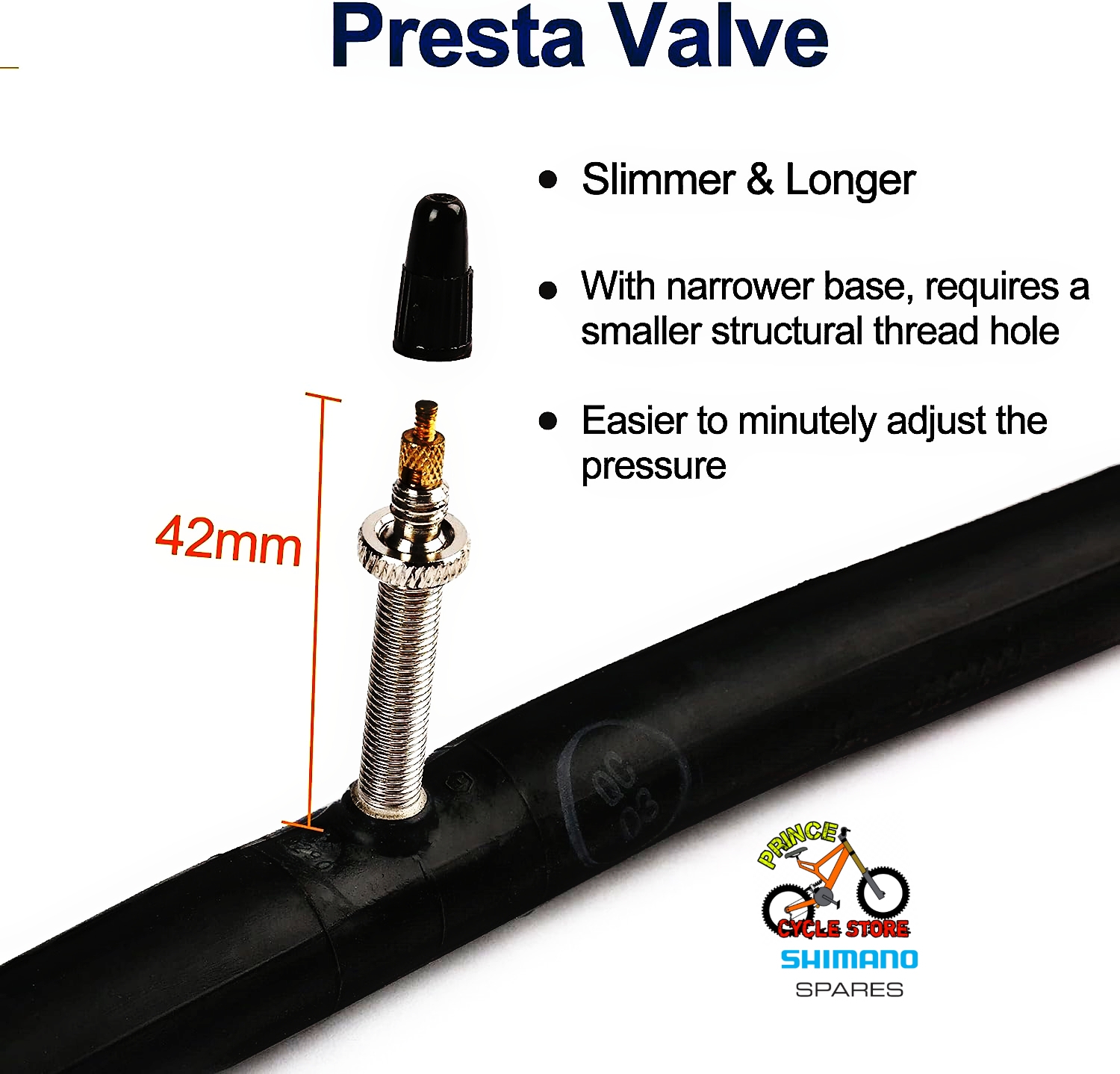 700cx23-32C Road Bike Replacement Inner Tubes Presta/Non Presta Valve 60/48mm for Road Bikes with Tire Size of 700c x 18,20, 23, and 32c Prince Cycle Store. 