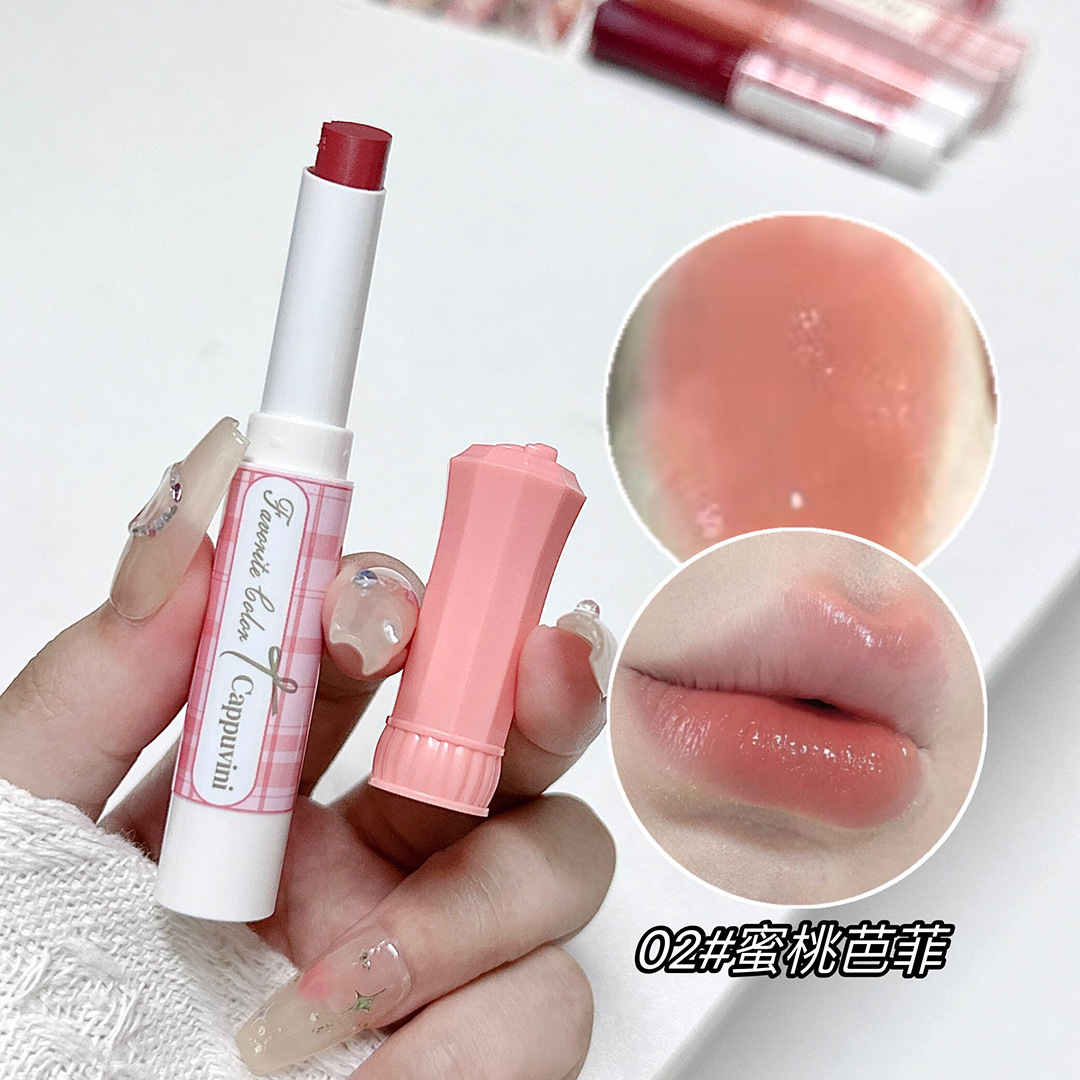 Cappuvini Bow Mirror Lipstick Lasting Makeup Pigment Not Easy to Stick to a Cup of Water Shine Mirror Lipstick Primer Lipstick. 