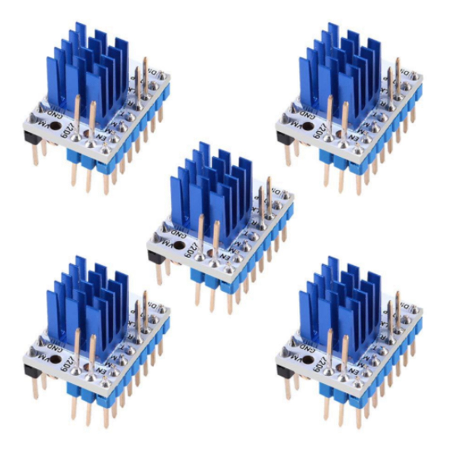 Individual 5Pcs TMC2209 V3.0 Stepper Motor Driver Stepping Rod Silent Driver 256 Microstep Current 2.8A Peak VS TMC2208. 