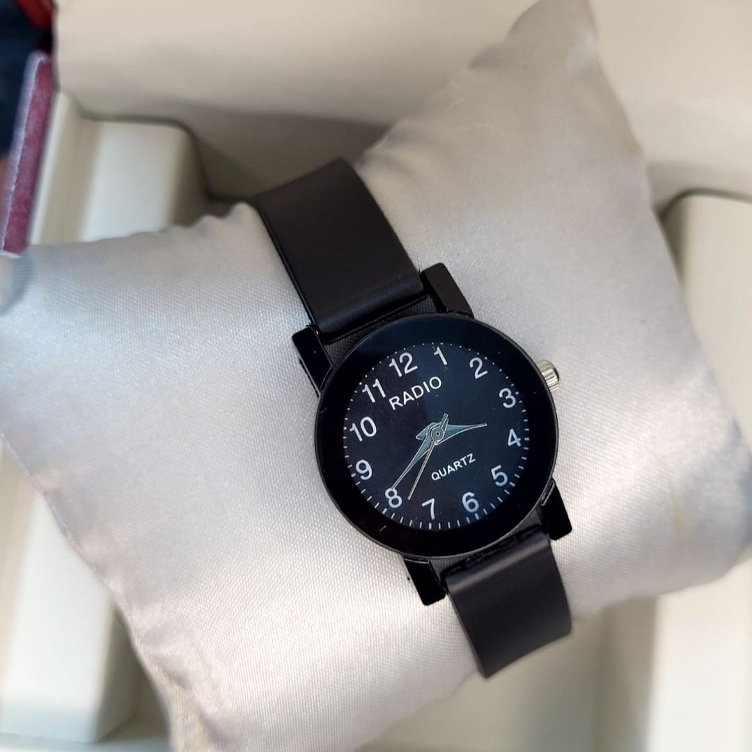 Black Belt Stylish New Ladies Watch For Girls