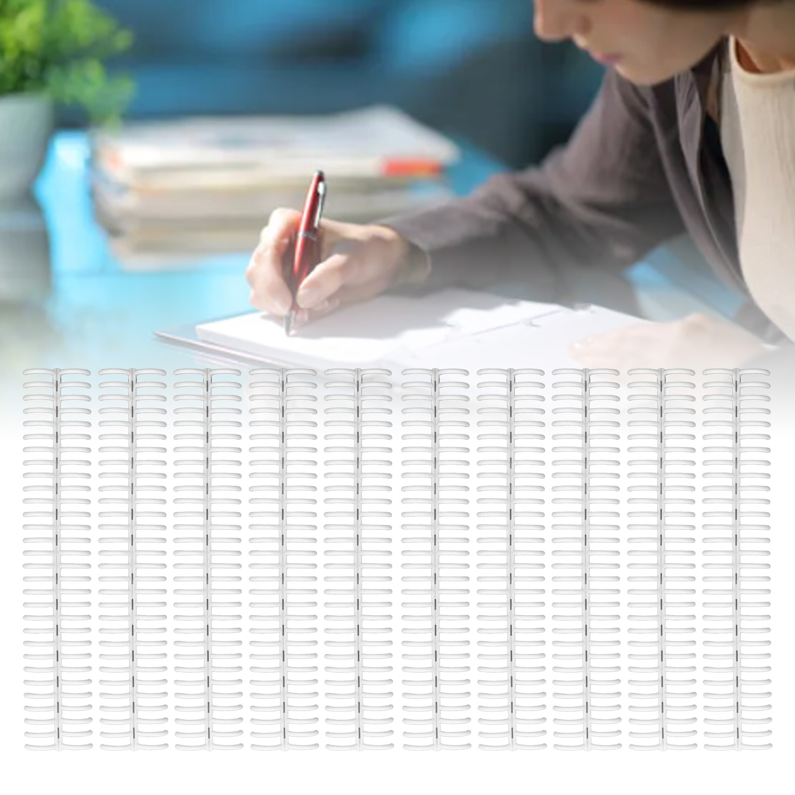 Comb Binding Spines Easy To Adding 30 Ring Plastic Binder Combs 10Pcs for Documents. 