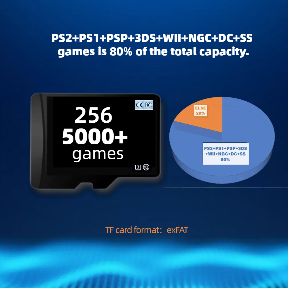TF Game Card For Ayn Odin 2 Pro Memory PS2 PSP PS1 NGC 3DS Classic Retro Games portable Handheld android 1T 512G Anbernic RG405V. 