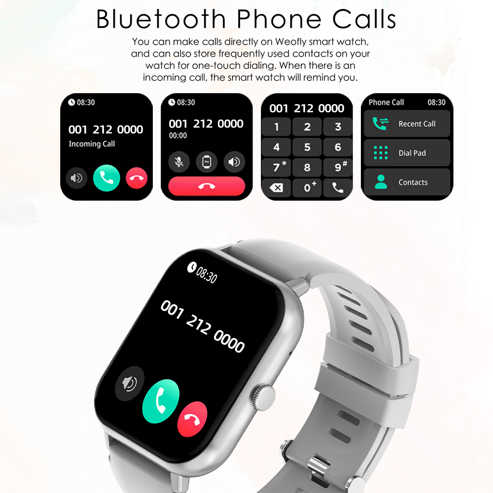 LIFEBEE New Smartwatch Bluetooth Call 1.83 Display Smart Watches For Men Women IP67 Waterproof Watch For Android IOS. 