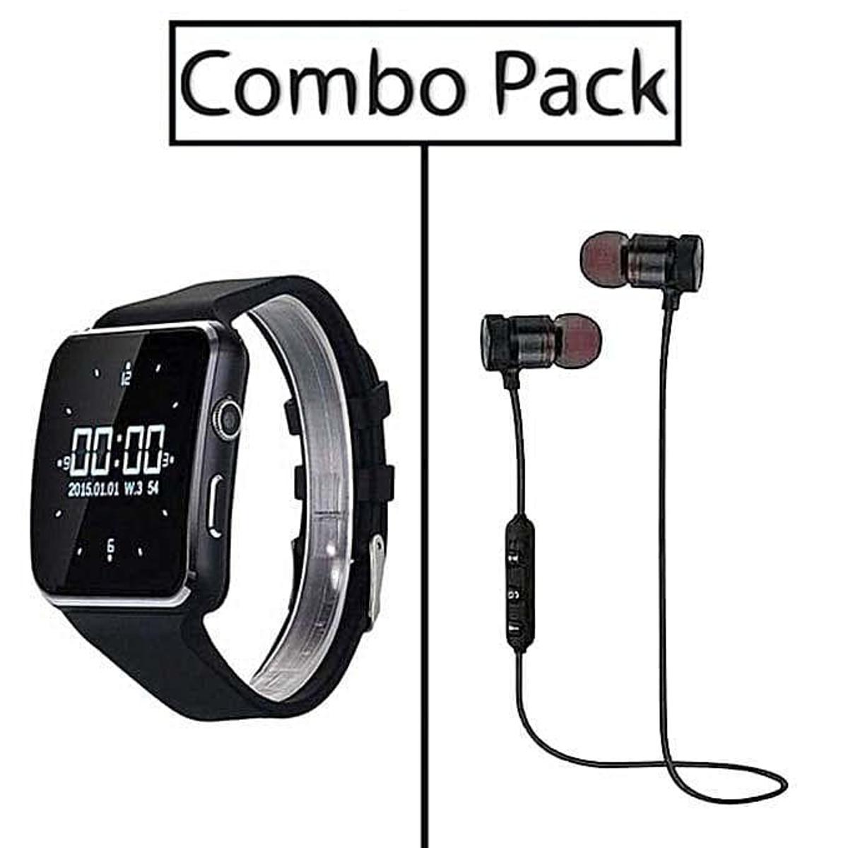 Combo of X6 Android Bluetooth Wireless Smart Watch and Stereo