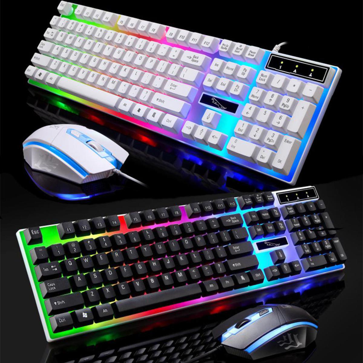 2025 Gaming mouse and keyboard combo g21 rgb keyboard mouse combo RGB backlit keyboard For Laptop Desktop PC Gaming PC LED RGB Mouse DPI Gaming Keyboard Mouse Combo Package Bangladesh BD.