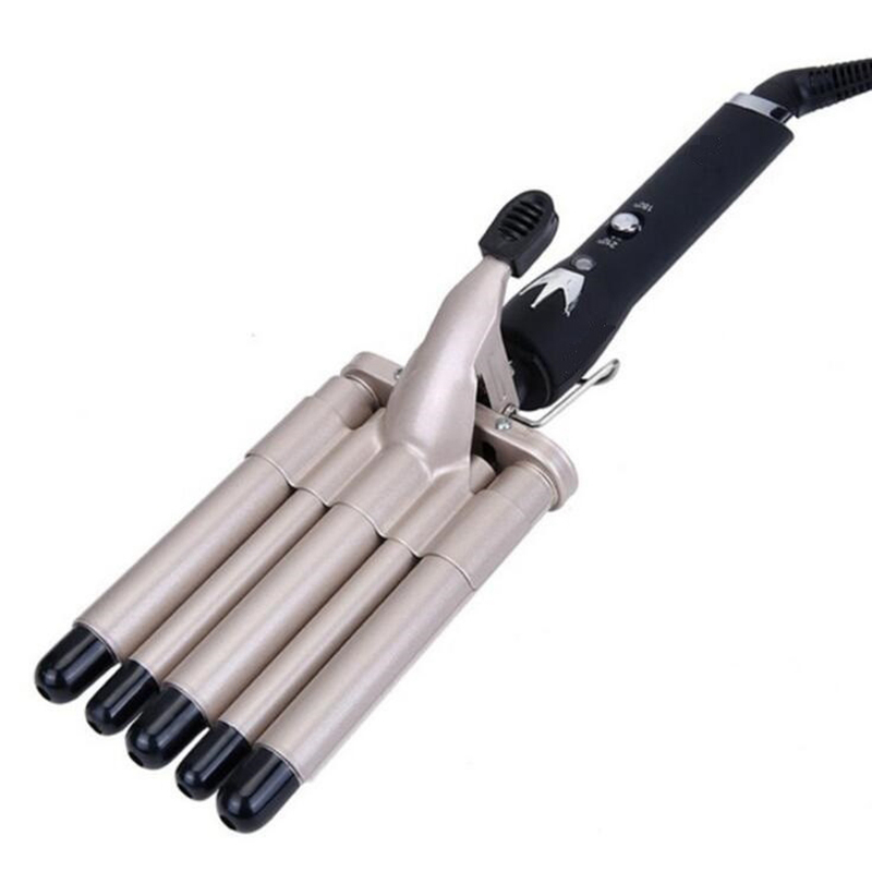 5-Tube Curler Fast Heating Big Wave Curl Iron Ceramic Five Stick Chicken Rolls Is Suitable For All Types Of Hair. 
