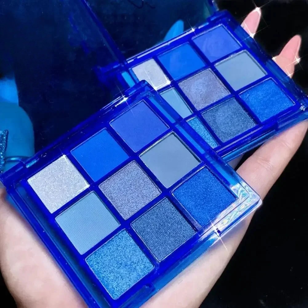 9 Colors Baby Blue Eyeshadow Makeup Pallete Matte Blue Eye Shadow Palette Shimmer Shine Diamond Yellow Neon Eyeshadow Palette Abandon Abandon. 