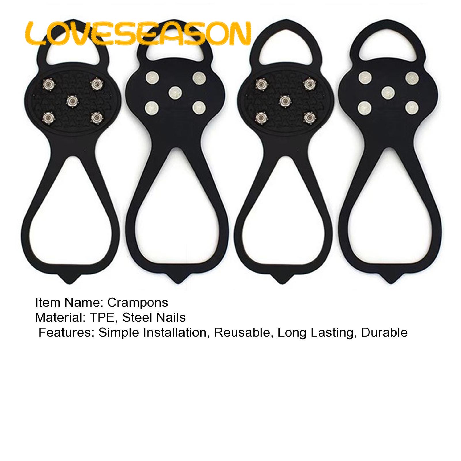 Gripper Spikes Ultimate Grip Ice Snow Boot Crampons Non-slip Spikes for Unmatched Traction Ideal for Southeast Asian Buyers Studs Crampons. 