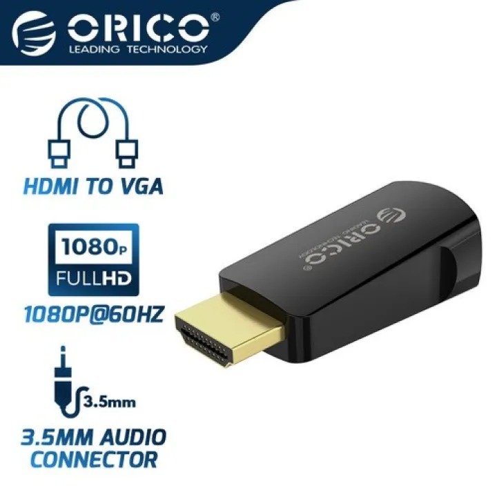 ORIC.O (XD-HLFV) HDMI to VGA (M to F) Audio & Video Convertor