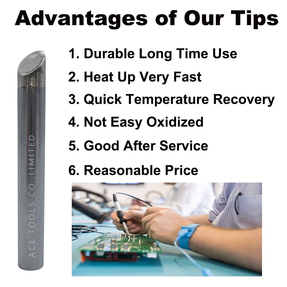 【VisioN Shop】MTG20-C Replacement Soldering Tips Bevel Fit WELLER WLC200 SP80NUS SP80NUK LED Station SPG80 SPG80L Iron. 