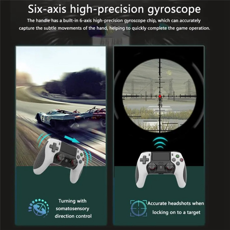 For Bluetooth Game Controller, Supports Console Series, Has Dual Motor Vibration and Six-Axis Sensing White Durable Easy to Use. 