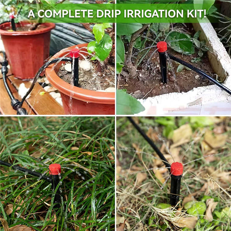 Push-to-Connect Adjustable Drip Irrigation System for Raised Beds