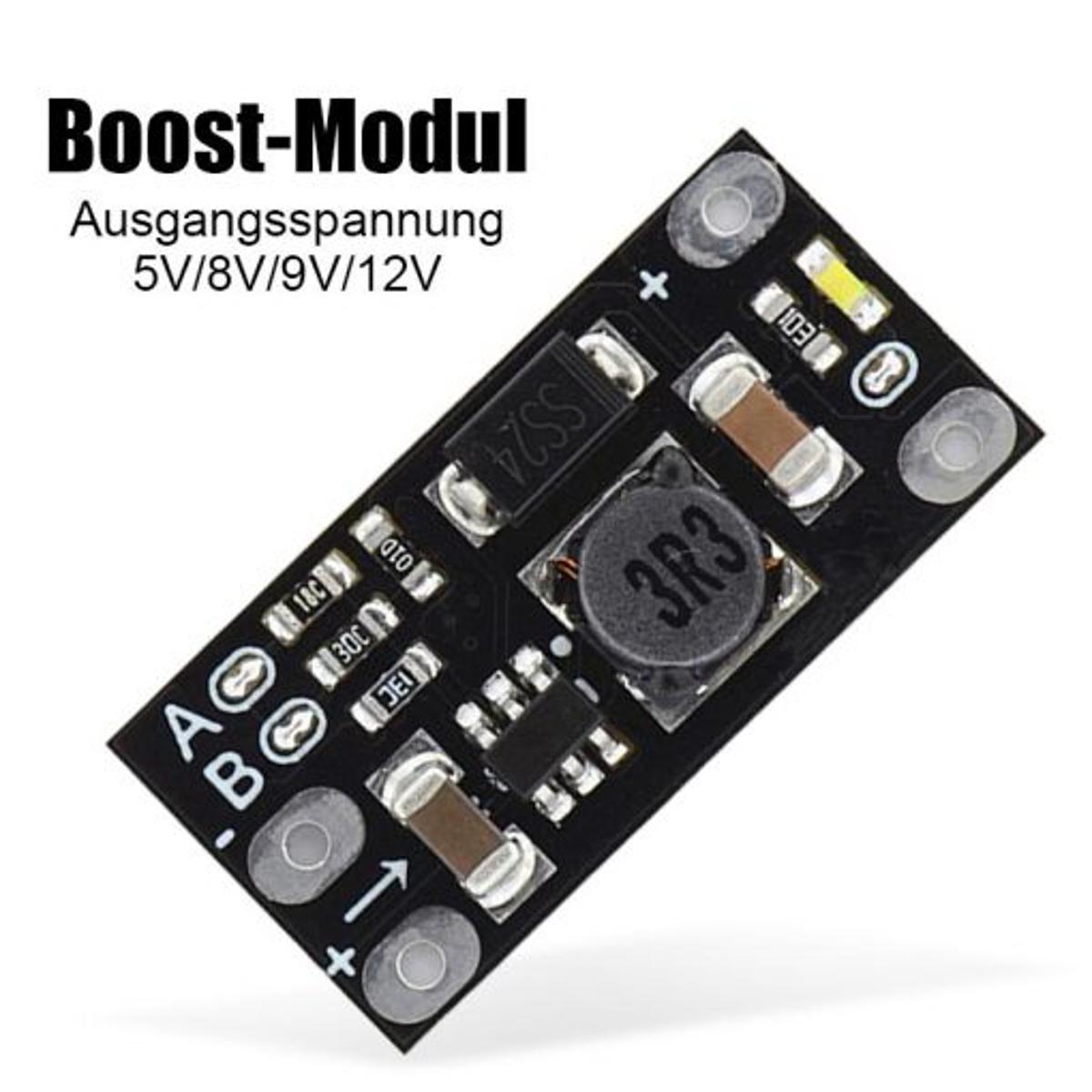 Mini Voltage Converter Step Up Module 5V 8V 9V 12V Fixed Output Power Boost Module 1.5A Multi-Function Mini Boost Module Step Up Board 3.7V to 5V 8V 9V 12V Step Up Board with LED Indicator For DIY Electronic Voltage Module Adapter