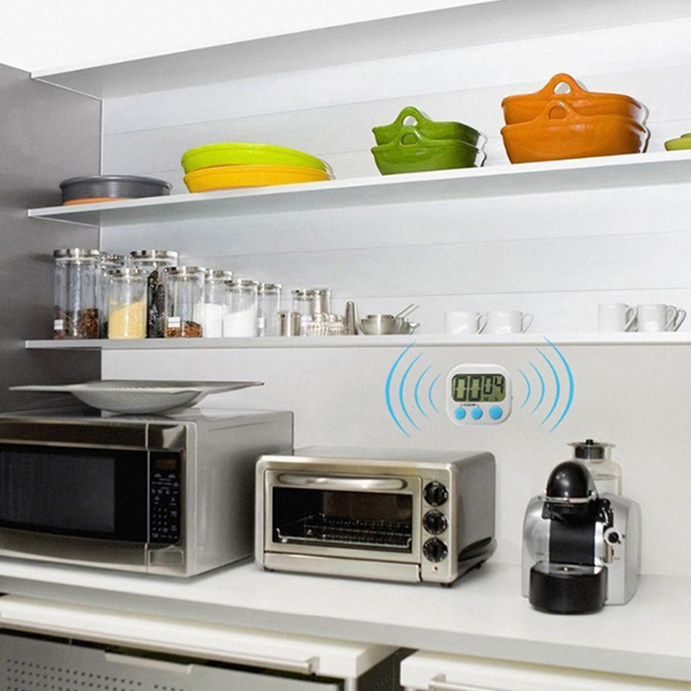 YIERYI Timer Reminder Kitchen TImer Digital Timer Manual Countdown Alarm with Stand Wall Mounted. 