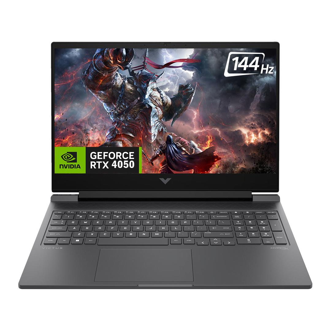 Victus Gaming Laptop 15-fb2082wm AMD Ryzen™ 5 8645HS Processor 8GB DDR5 Ram 512 GB PCIe Gen4 SSD NVIDIA GeForce RTX™ 4050 6 GB GDDR6 dedicated Graphics 15.6" FHD IPS 144Hz Display Windows 11 Mica silver Color