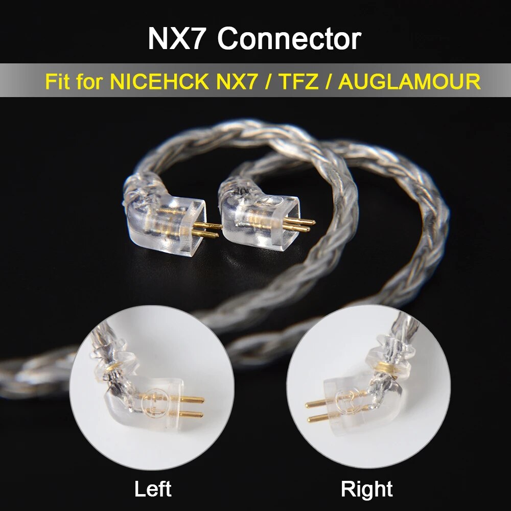 NiceHCK C16-4 16 Core Silver Plated Cable 3.5/2.5/4.4mm Plug MMCX/2Pin/QDC Connector For KZZSX CCATRN TFZ QDC NX7MK4/DB3 BL-03. 