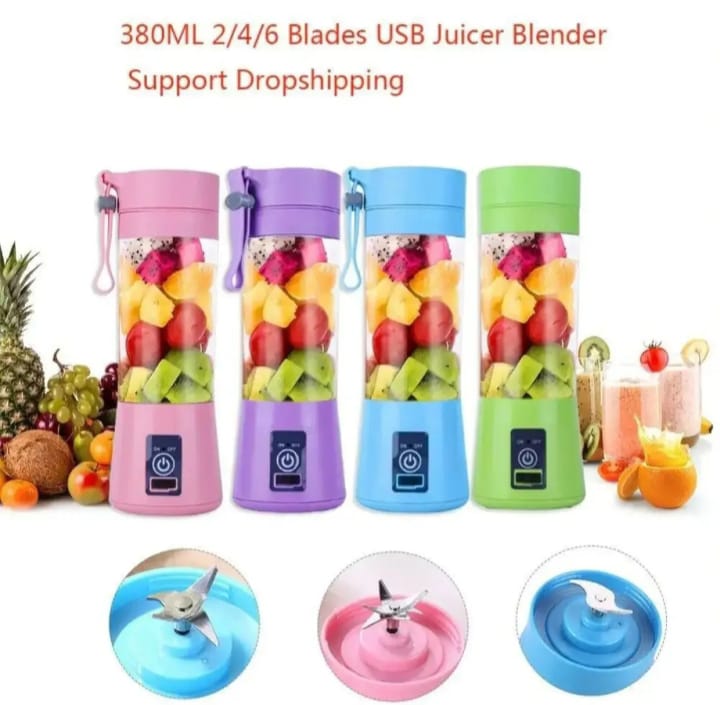Mini USB Rechargeable Portable Electric Fruit Juice-Summer-Maker-Blaria Machine with Strong power. Load 15000 RPM / minute speed