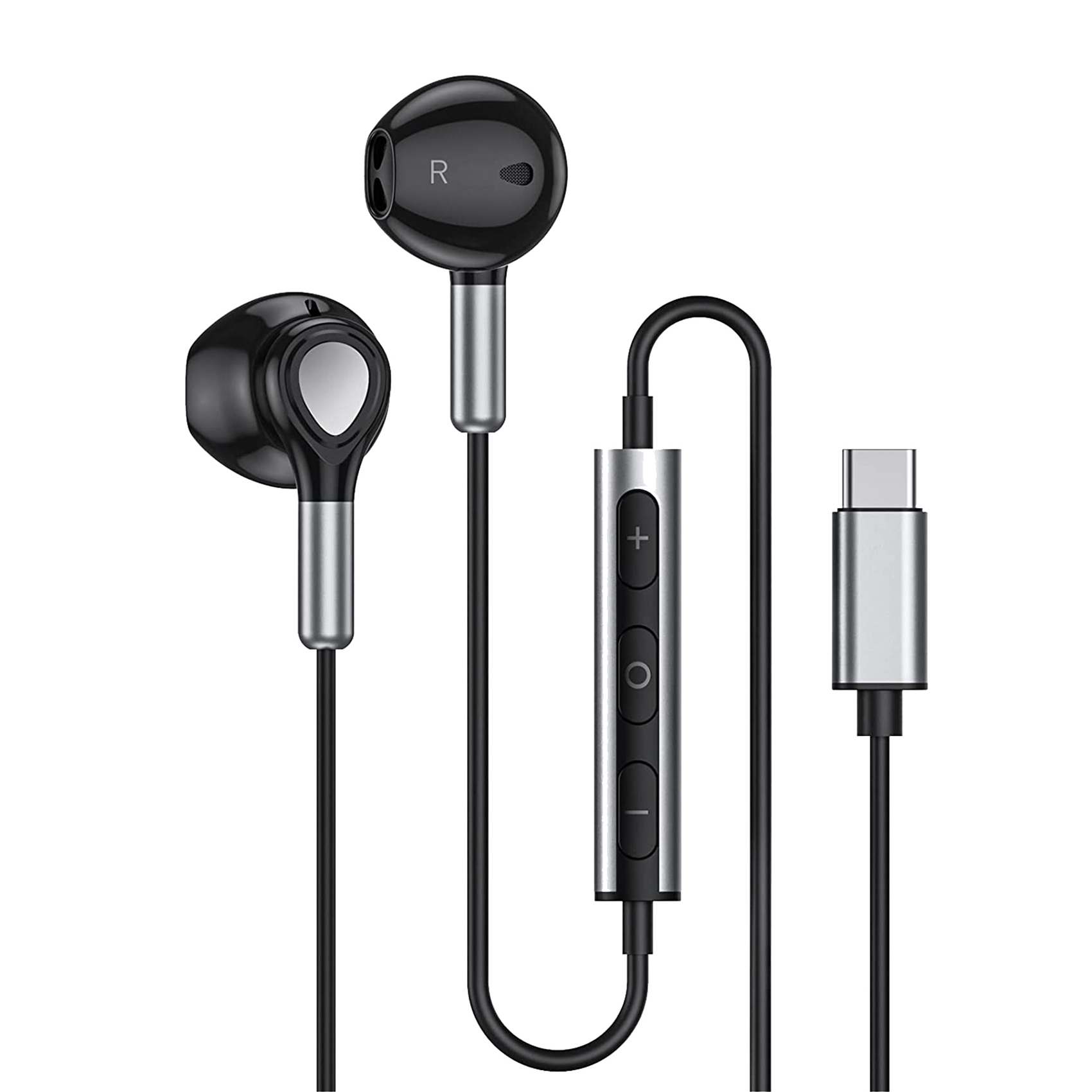 Type C Headphones with Microphone and Volume Control for Samsung S22 S21 S20 FE A53